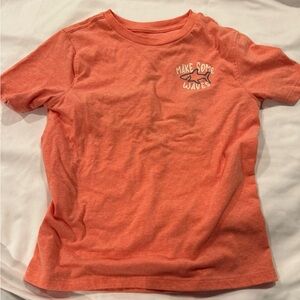 Kids Orange Graphic Tee - Make Some Waves
